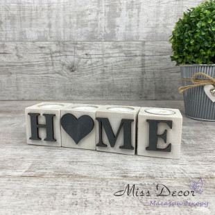 Свічники home білі (набір 4 шт)