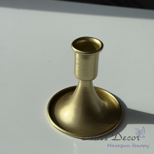 Металевий підсвічник золотий 8 см (D-6952)