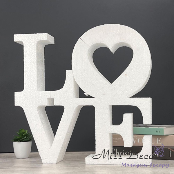 Слово з пінопласту love 50 см (D-4622)