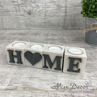 Свічники home білі (набір 4 шт)