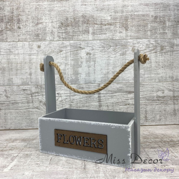 Корзина flowers белая 