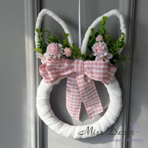 Підвісний декор кролик (рожевий)