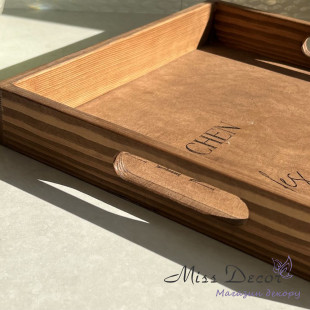 Таця квадратна моя кухня - моії правила кіпарис 32 см (D-6858)