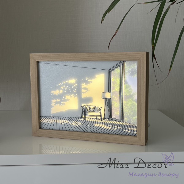 Нічник картина для дому на світлодіодах, нічник від usb room