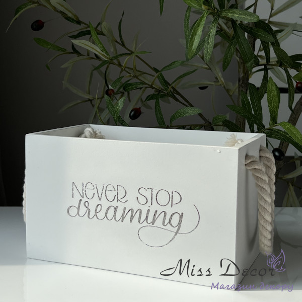 Ящик never stop dreaming білий