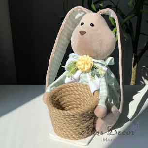 Кролик з кошиком (м'ятний)