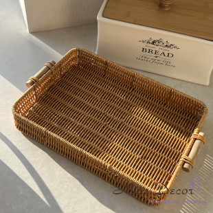 Таця з ротангу прямокутна велика