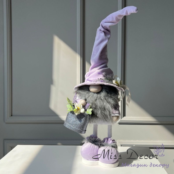 Интерьерный гном "spring mood" фиолетовый