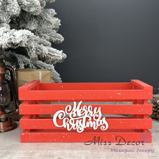 Ящик merry christmas червоний великий