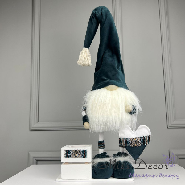 Гном + коробочка – изумрудный