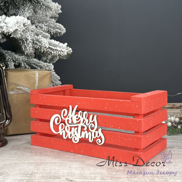 Ящик merry christmas червоний малий