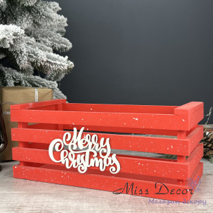 Ящик merry christmas червоний великий