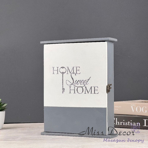 Ключниця home sweet home сіра