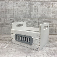 Дерев'яний ящик home білий