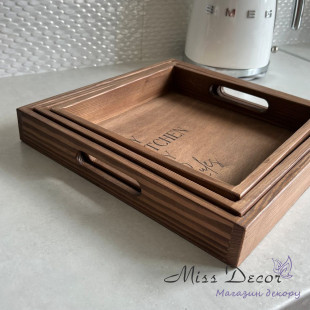 Таця квадратна моя кухня - моії правила кіпарис 26 см (D-6854)