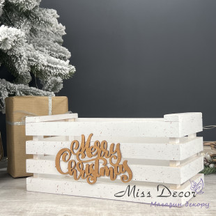 Ящик merry christmas білий малий