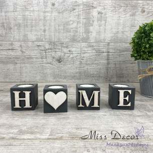 Подсвечники home серые