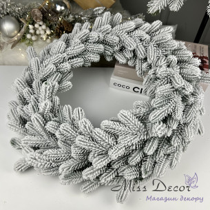 Венок литой traditional 50 см снежный