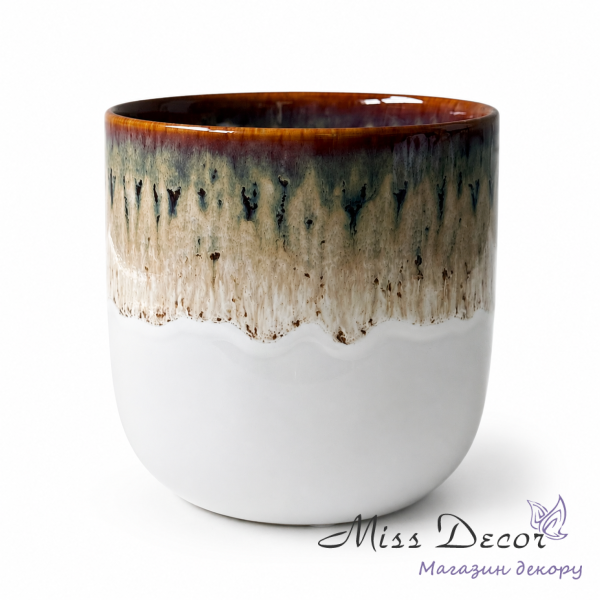 Кашпо керамічне капучино 13 см (31.156.13)