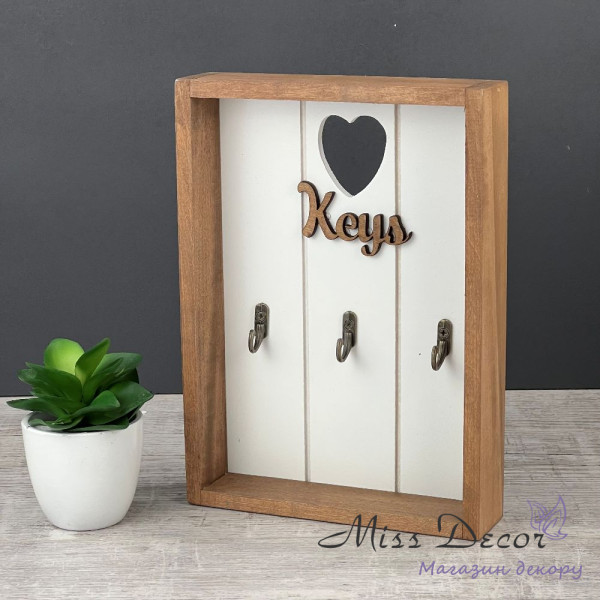 Ключниця keys мала кипарис + білий
