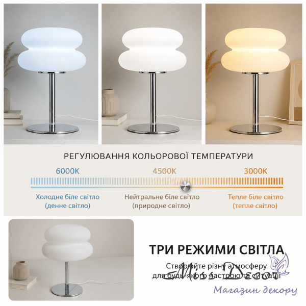 Настільна лампа  "Макарун" помаранчева  від usb 30 см з регулюванням потужності світла  (D-7673)