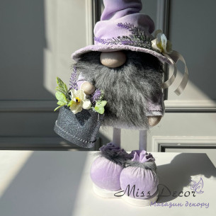 Интерьерный гном "spring mood" фиолетовый