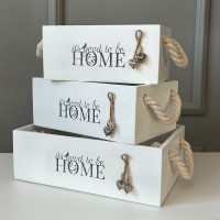 Набір ящиків home з сердечком 3 штуки