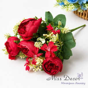 Букет камелій № 3 продається упаковкою 12 букетів 30 см (K-138)
