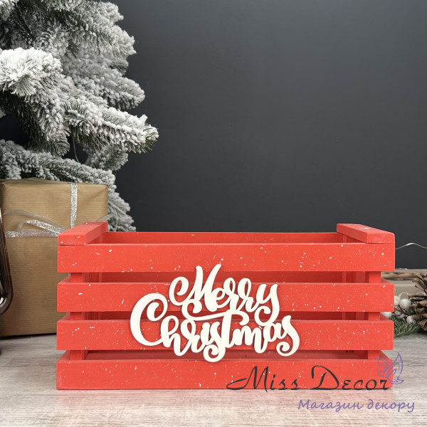 Ящик merry christmas червоний малий