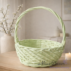 Кошик круглий салатовий 32 см (ts-8538)