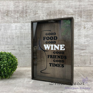 Копилка для винных пробок good wine венге