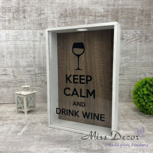 Копилка для винных пробок keep calm & drink wine