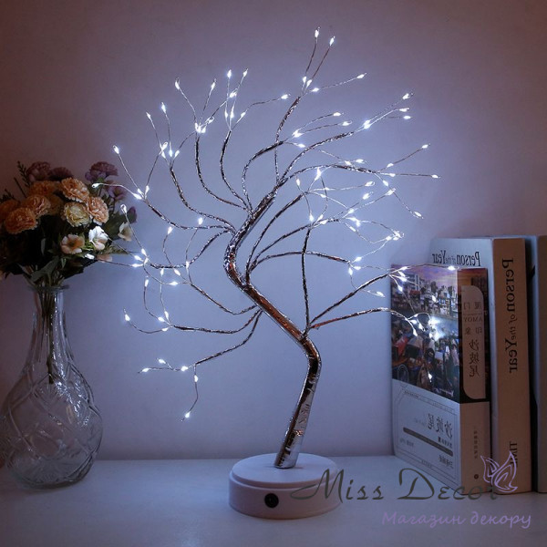 Настільний світильник лед дерево 108led + usb 50 см холодне світло (D-7025)