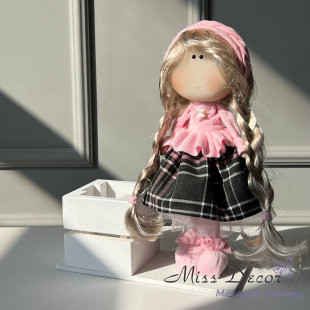Інтер'єрна лялечка з косичками + коробочка